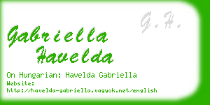 gabriella havelda business card